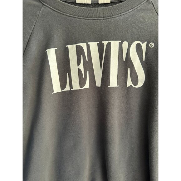 Levis Womens Gray Crewneck Sweatshirt‎ large pullover polyester round neck - Picture 2 of 8